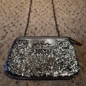 Silver sequin clutch. 7.5 x 5 inch. My Flat in London
